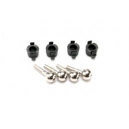 Rotules Aluminum 5mm (x4) fusées de roue Traxxas E-revo 1/16
