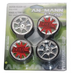 Jantes + Pneus Drift Pro 1/10
