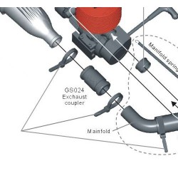 Tube silicone échappement
