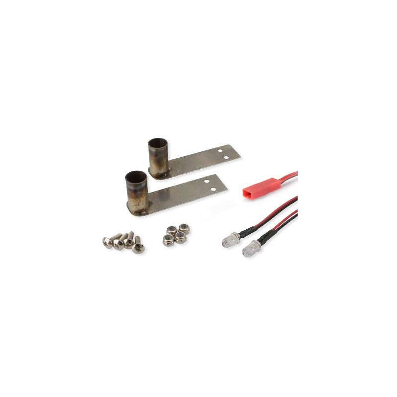 Set  pots d'échappement alu avec LED