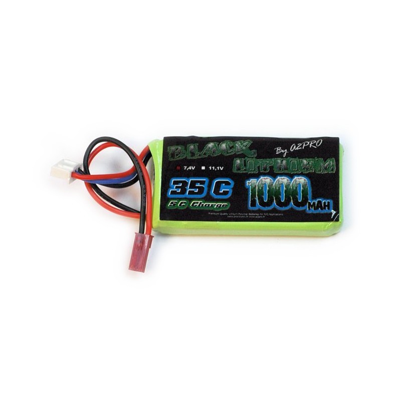 Black Lithium 1000mAh 35C 2S Bec pour hélico Nine Eagle