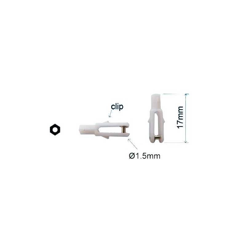 Micro chape Nylon M2 axe métal (10 pcs)