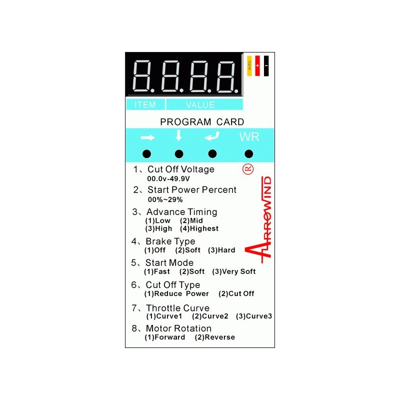 Carte de programmation à LED Arrowind