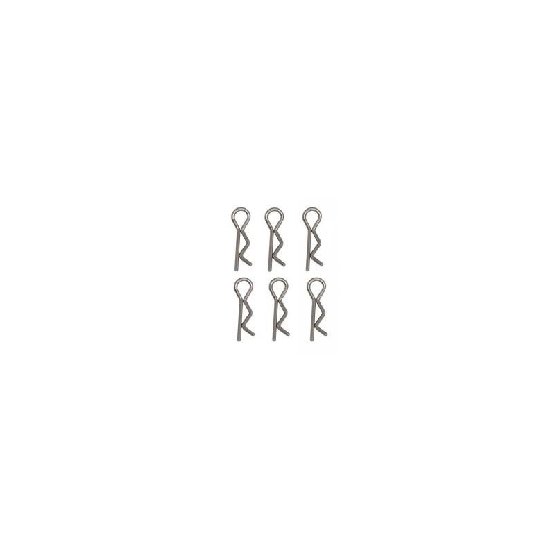 CLIPS DE CARROSSERIE 6PCS LONG. 29MM - RC701/RC706T/RC808T/RC909T 