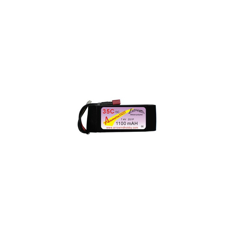 Lipo 2S 1100 mAh 35C/3C Arrowind