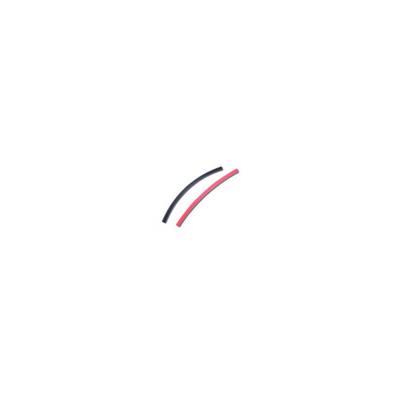Tube thermoretractable 3mm rouge/noir 2x50cm
