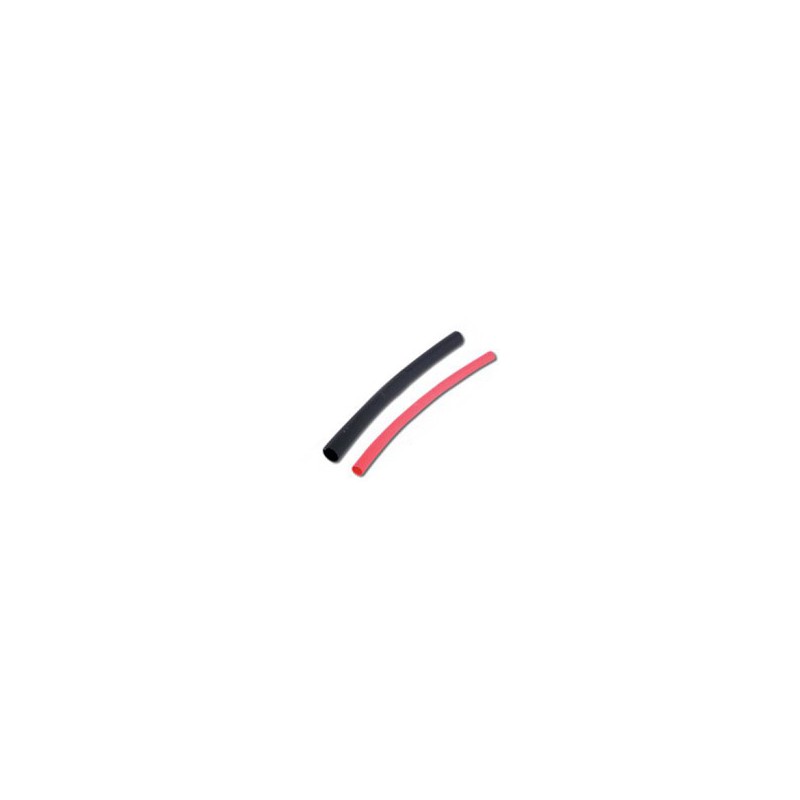 Tube thermoretractable 5mm rouge/noir 2x50cm