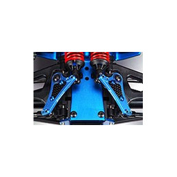Basculeurs d'amortisseurs avant alu + carbone Revo Traxxas.