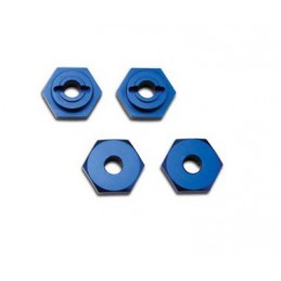 Traxxas moyeux hexagonaux en aluminium roues (bleu) (4) 