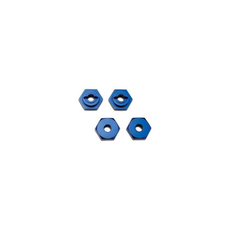 Traxxas moyeux hexagonaux en aluminium roues (bleu) (4) 