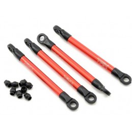 Biellettes Alu anodisées rouge Traxxas E-Revo 1/16 VXL